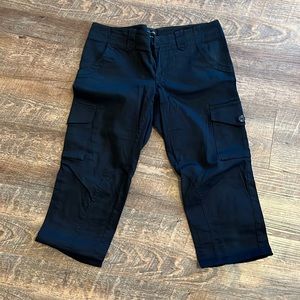 Limited black cargo capri pants